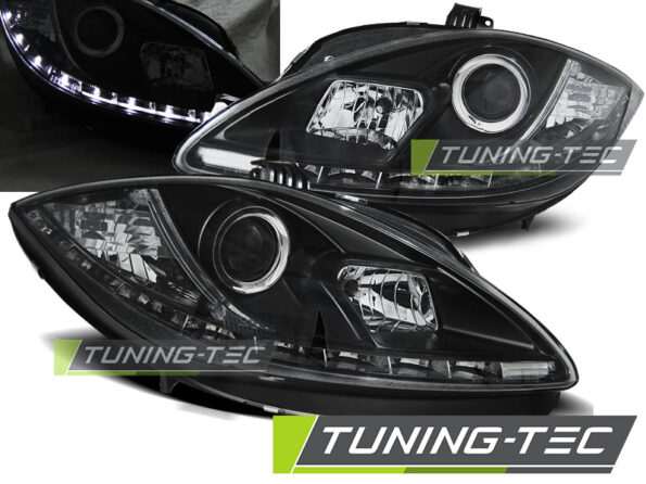 Φανάρια DAYLIGHT Μαύρο για SEAT LEON ALTEA 09-12