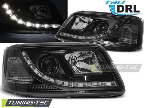 Φανάρια TRUE DRL Μαύρο για VW T5 04.03-08.09