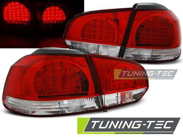 Πίσω φανάρια led Κόκκινο Λευκό για VW GOLF 6 10.08-12