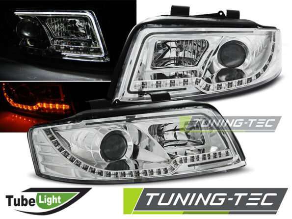 Φανάρια TUBE LIGHT χρωμίου για AUDI A4 10.00-10.04