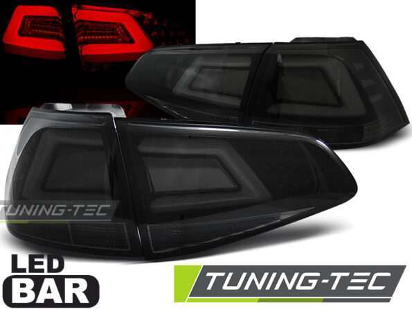 Πίσω φανάρια led SMOKE Μαύρο για VW GOLF 7 13-17