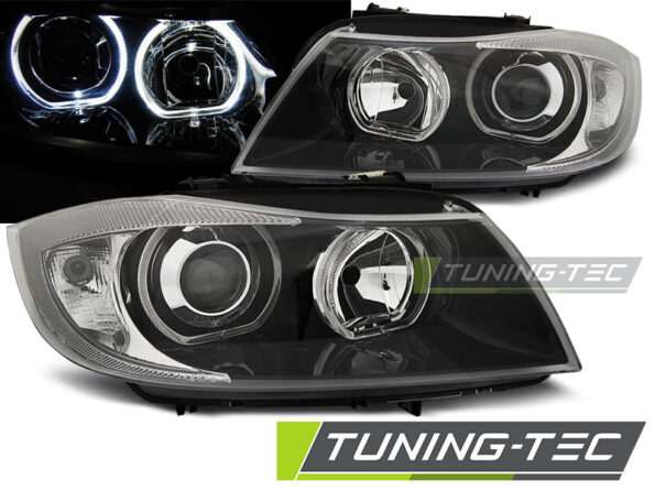 Φανάρια ANGEL EYES LED Μαύρο για BMW E90/E91 03.05-11