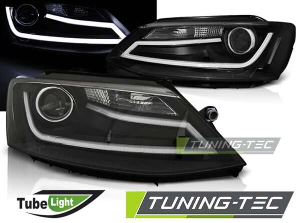 Φανάρια TUBE LIGHT Μαύρο για VW JETTA VI 1.11-18