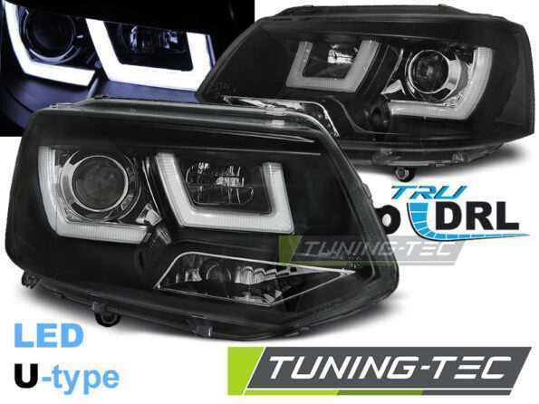 Φανάρια U-LED LIGHT Μαύρο για VW T5 2010-2015