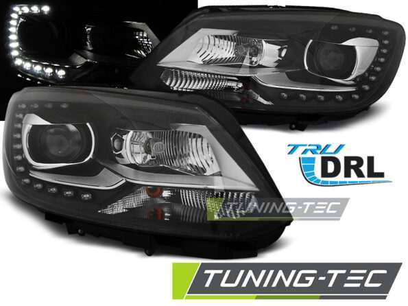 Φανάρια TRUE DRL Μαύρο για VW TOURAN II 08.10-15