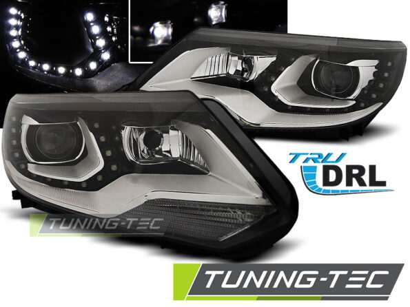 Φανάρια TRUE DRL Μαύρο για VW TIGUAN 2011 – 12.2015