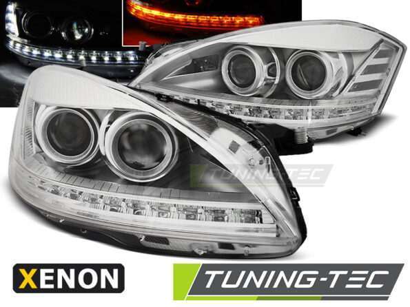 XENON Φανάρια DAYLIGHT χρωμίου για MERCEDES W221 05-09