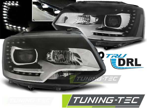 Φανάρια TRUE DRL Μαύρο για VW T5 2010-15
