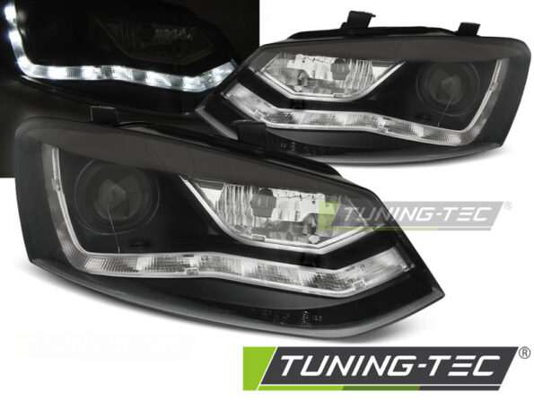 Φανάρια DAYLIGHT Μαύρο για VW POLO 6R 09-03.14