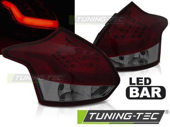 FORD FOCUS 3 11-10.14 HATCHBACK Κόκκινο SMOKE LED BAR