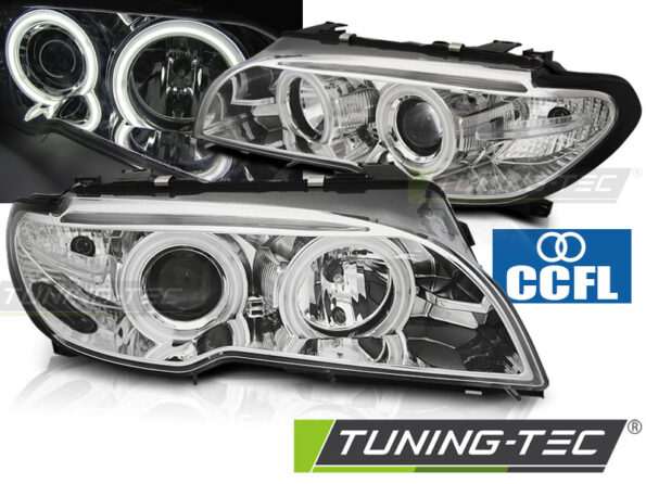 Φανάρια ANGEL EYES CCFL χρωμίου για BMW E46 04.03-06 COUPE CABRIO
