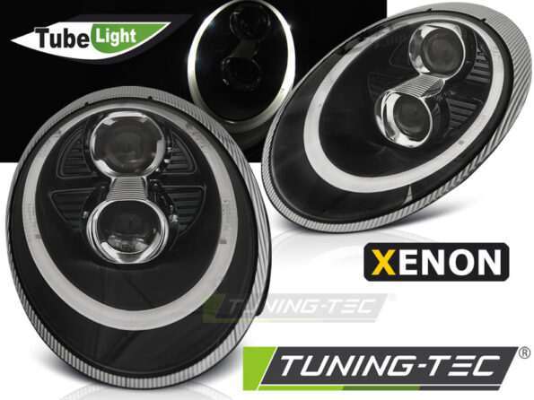 XENON Φανάρια TUBE LIGHT Μαύρο για PORSCHE 911 (997) 04-09