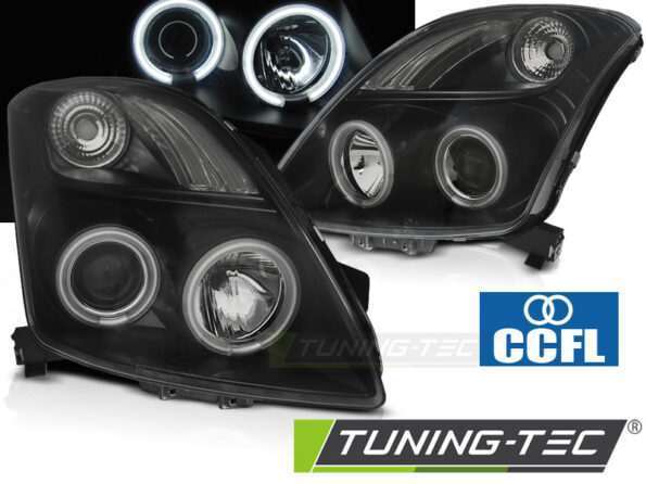 SUZUKI SWIFT 05.05-10 CCFL ANGEL EYES Μαύρο