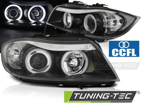 Φανάρια ANGEL EYES CCFL Μαύρο για BMW E90/E91 03.05-08.08