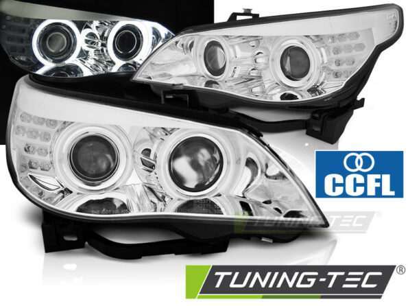 Φανάρια ANGEL EYES CCFL χρωμίου LED INDICATOR για BMW E60/E61 03-07