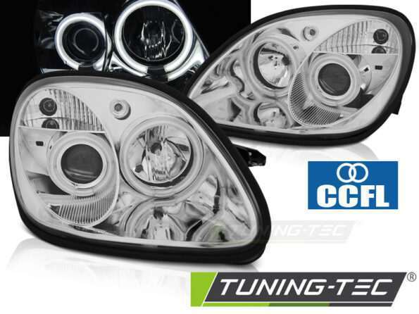 Φανάρια ANGEL EYES CCFL χρωμίου για MERCEDES R170 SLK 04.96-04