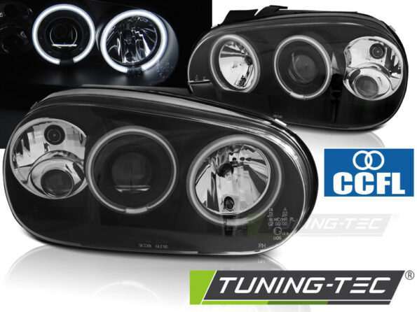 Φανάρια ANGEL EYES CCFL Μαύρο για VW GOLF 4 09.97-09.03