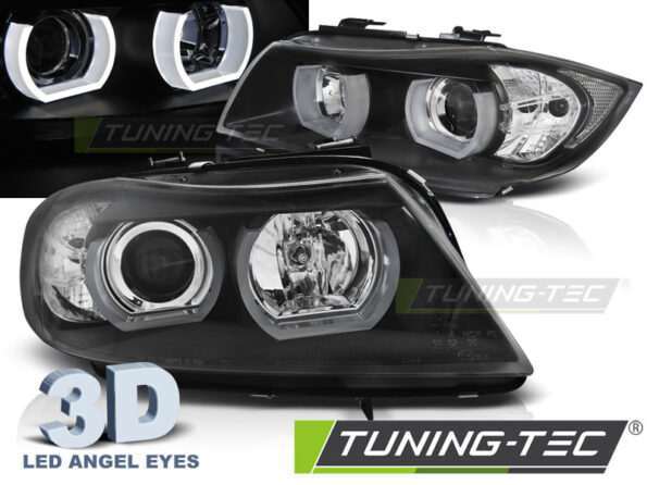 Φανάρια U-LED LIGHT 3D Μαύρο για BMW E90/E91 03.05-08.0