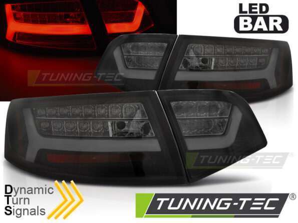Πίσω φανάρια  led Μαύρο SMOKE SEQ για AUDI A6 08-11 SEDAN