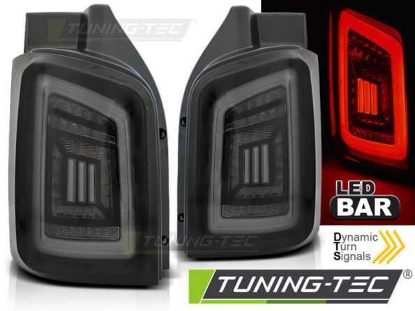 Πίσω φανάρια led SMOKE Μαύρο Λευκό για VW T5 04.03-09 / 10-15