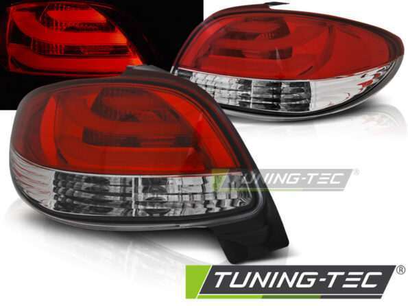 PEUGEOT 206 10.98- Κόκκινο Λευκό LED BAR