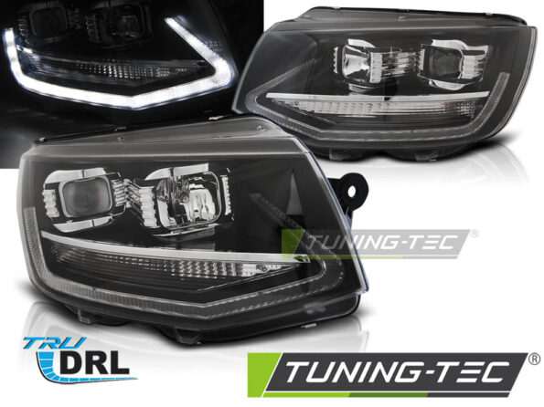 Φανάρια TRUE DRL Μαύρο για VW T6 15-19