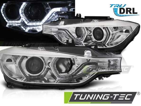 Φανάρια ANGEL EYES LED DRL χρωμίου για BMW F30/F31 10.11 – 05.15