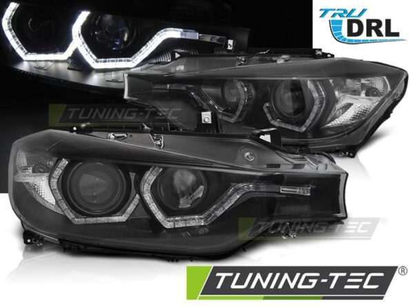 Φανάρια ANGEL EYES LED DRL Μαύρο για BMW F30/F31 10.11 – 05.15