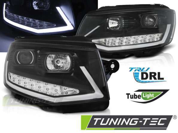 Φανάρια TUBE LIGHT DRL Μαύρο χρωμίου για VW T6 15-19