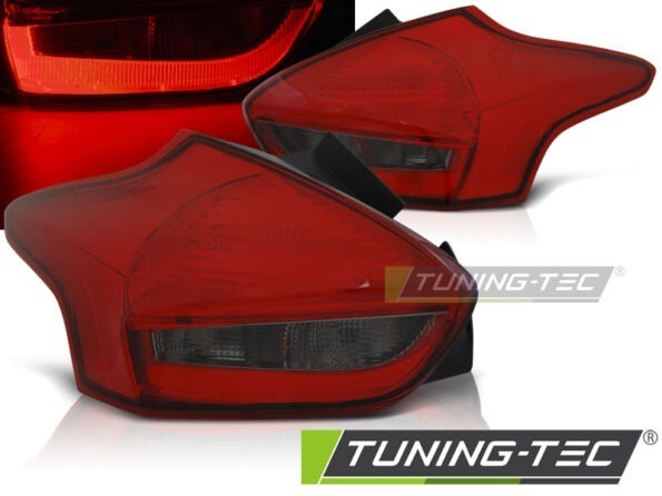 FORD FOCUS 3 15-18 HATCHBACK Κόκκινο SMOKE LED
