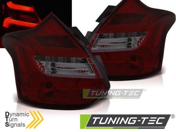 FORD FOCUS 3 11-10.14 HATCHBACK Κόκκινο SMOKE LED BAR SEQ IND.