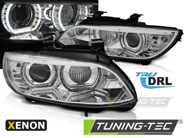 XENON Φανάρια ANGEL EYES LED χρωμίου για BMW E92/E93 06-10