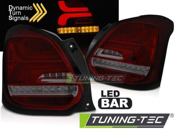 SUZUKI SWIFT VI 17- Κόκκινο SMOKE LED SEQ