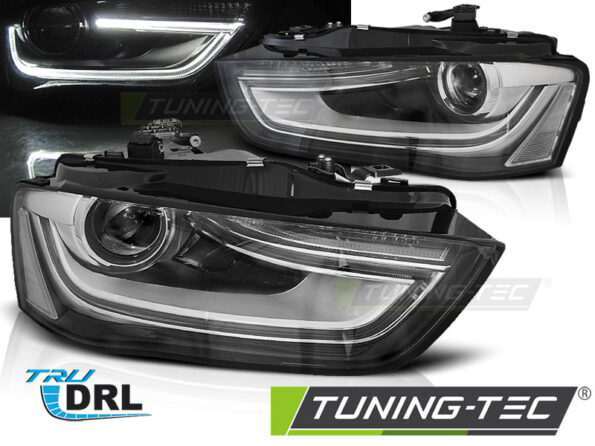 Φανάρια TRUE DRL Μαύρο για AUDI A4 B8 12-15