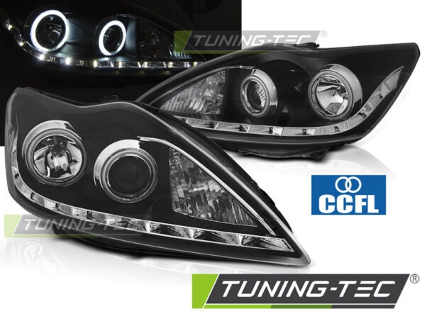 FORD FOCUS II 02.08-10 ANGEL EYES CCFL Μαύρο