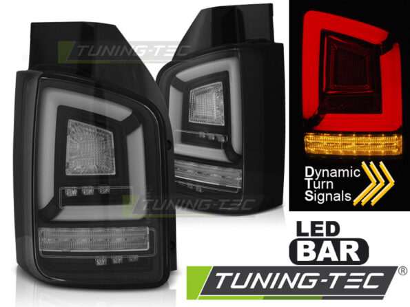 Πίσω φανάρια  led Μαύρο SEQ για VW T5 04.03-09