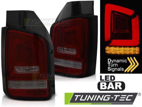 Πίσω φανάρια  led Κόκκινο SMOKE SEQ για VW T5 10-15