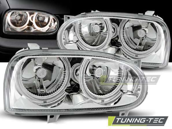 Φανάρια ANGEL EYES χρωμίου για VW GOLF 3 09.91-08.97