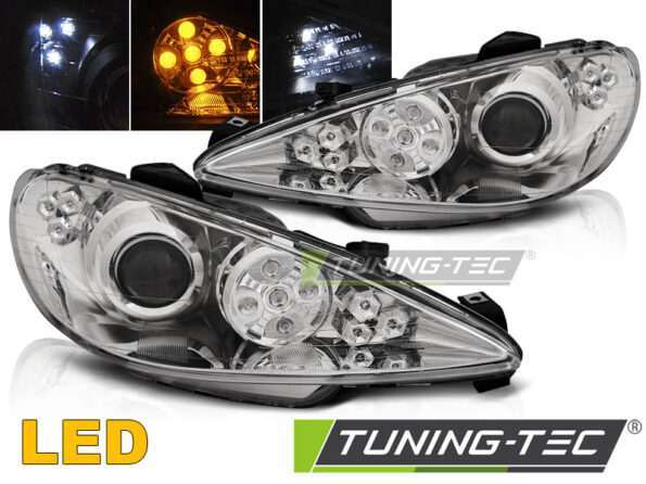 PEUGEOT 206 02-ANGEL EYES χρωμίου LED