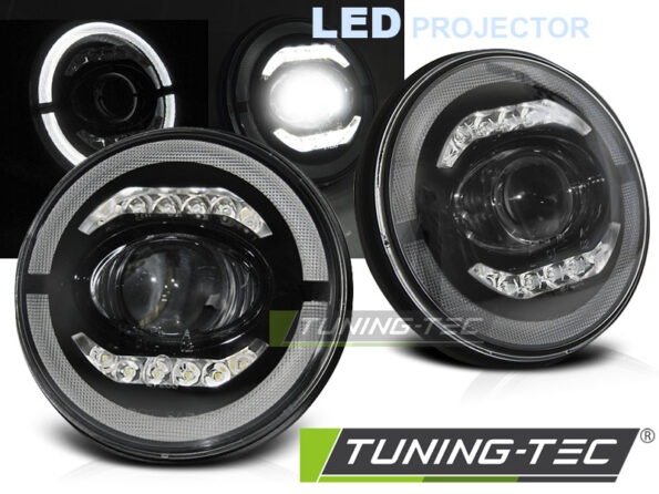 CHRYSLER JEEP WRANGLER TJ/ LJ/ JK 96-18 ANGEL EYE LED Μαύρο