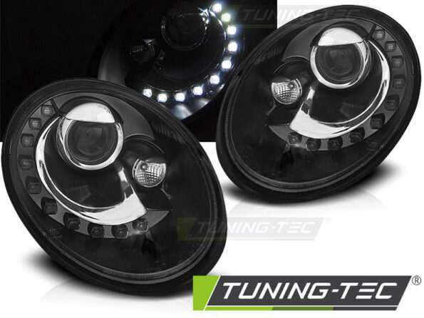 Φανάρια DAYLIGHT Μαύρο για VW NEW BEETLE 06-12