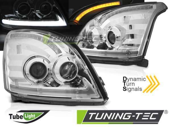 TOYOTA LAND CRUISER 120 03-09 TUBE LIGHT SEQ LED χρωμίου