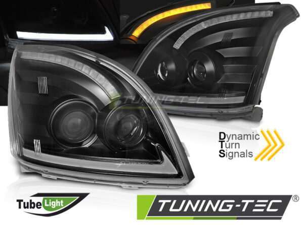 TOYOTA LAND CRUISER 120 03-09 TUBE LIGHT SEQ LED Μαύρο