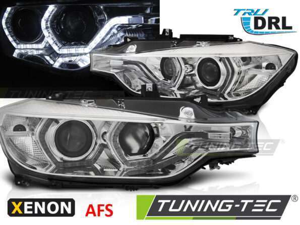 XENON Φανάρια ANGEL EYES LED DRL χρωμίου AFS για BMW F30/F31 10.11 – 05.15