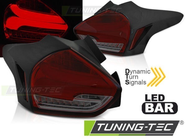 FORD FOCUS 3 15-18 HATCHBACK Κόκκινο SMOKE SEQ LED