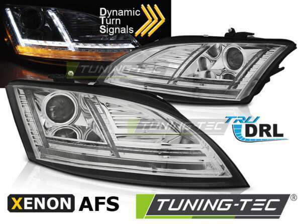 XENON Φανάρια LED DRL χρωμίου SEQ για AUDI TT 10-14 8Jwith AFS