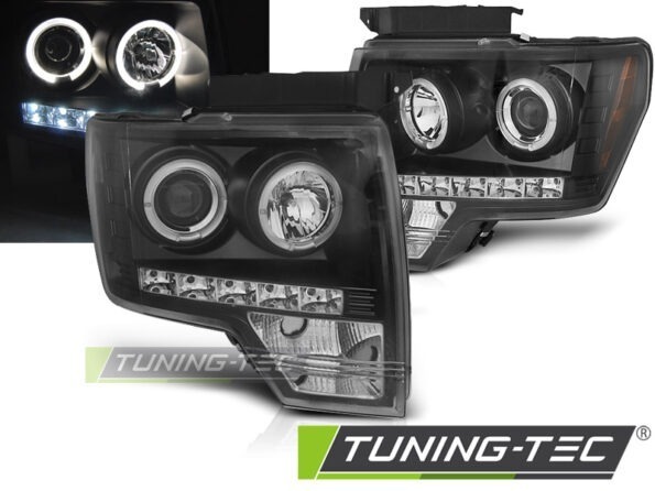FORD F150 MK12 08-14 ANGEL EYES Μαύρο