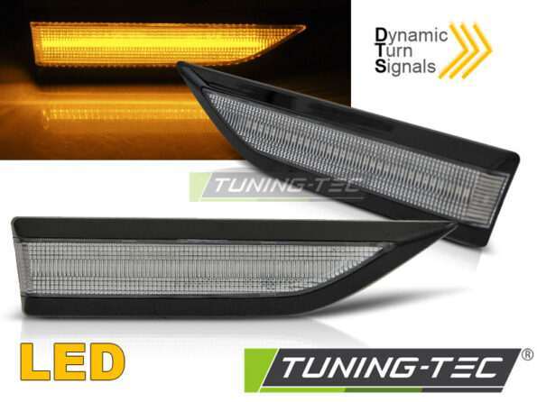 Πλαϊνό φλας SEQ Μαύρο Λευκό για VW CADDY 15-