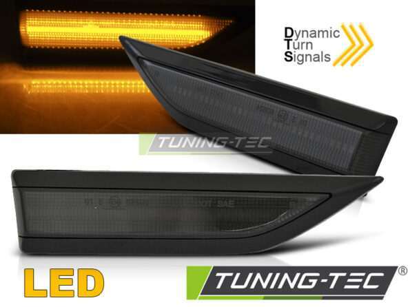 Πλαϊνό φλας SEQ Μαύρο SMOKE για VW CADDY 15-