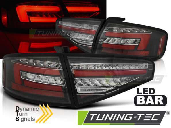 Πίσω φανάρια led Μαύρο SEQ για AUDI A4 B8 12-15 SEDAN OEM BULB